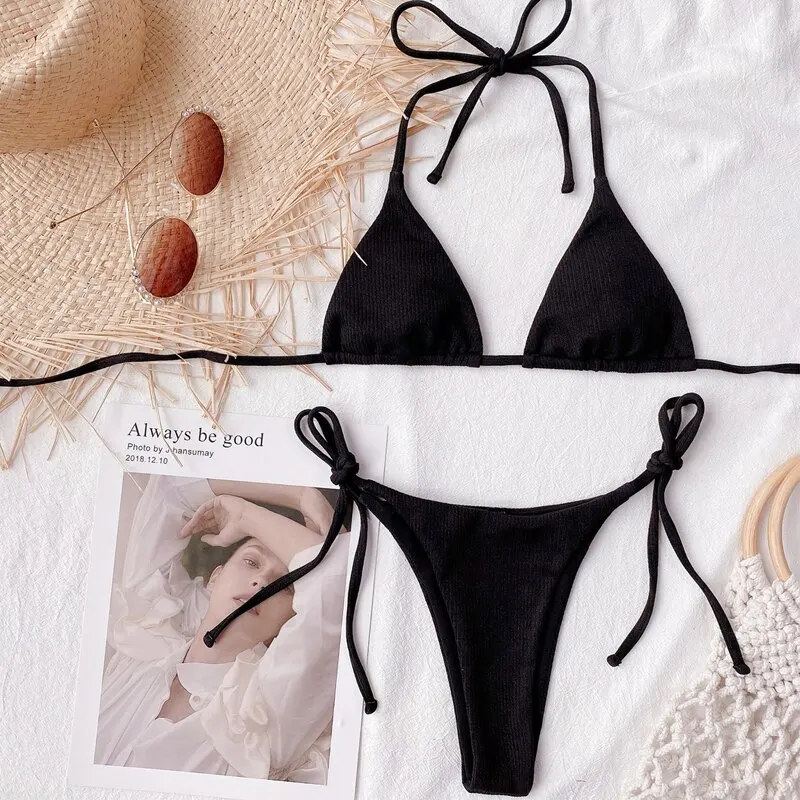 

2022 ladies Mini swimwear women set swimsuits ladies micro blue bathing suit bikini brazilian set Bandage purple Low