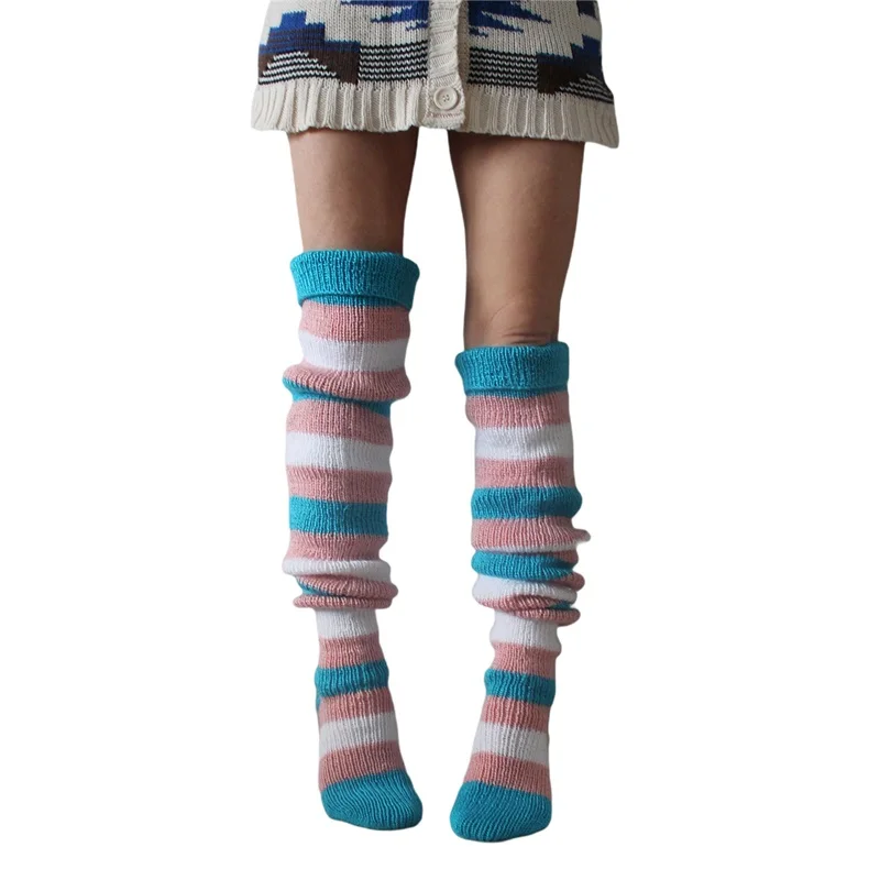 Women s Girls Long Boot Stocking Twist Knit Over Keen Socks 