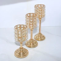 european metal candle holder simple golden embossed metal iron wedding decoration bar party living room decor candle holders a