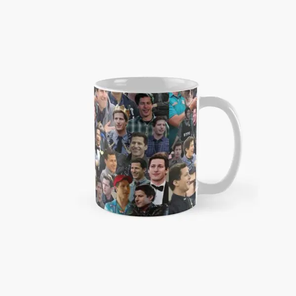 

Jake Перальта коллаж классическая кружка ручка круглая простая посуда для напитков Печатный дизайн фото Изображение подарки чай