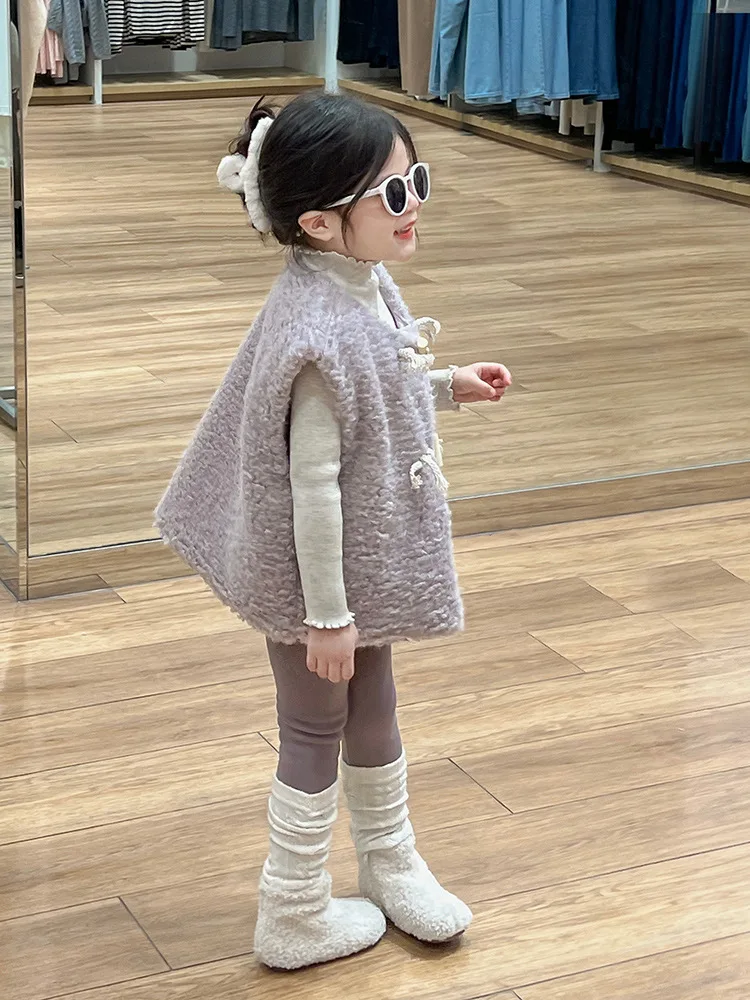 Темпераментный осенне-зимний костюм для девочек новинка 2024 года стеганый