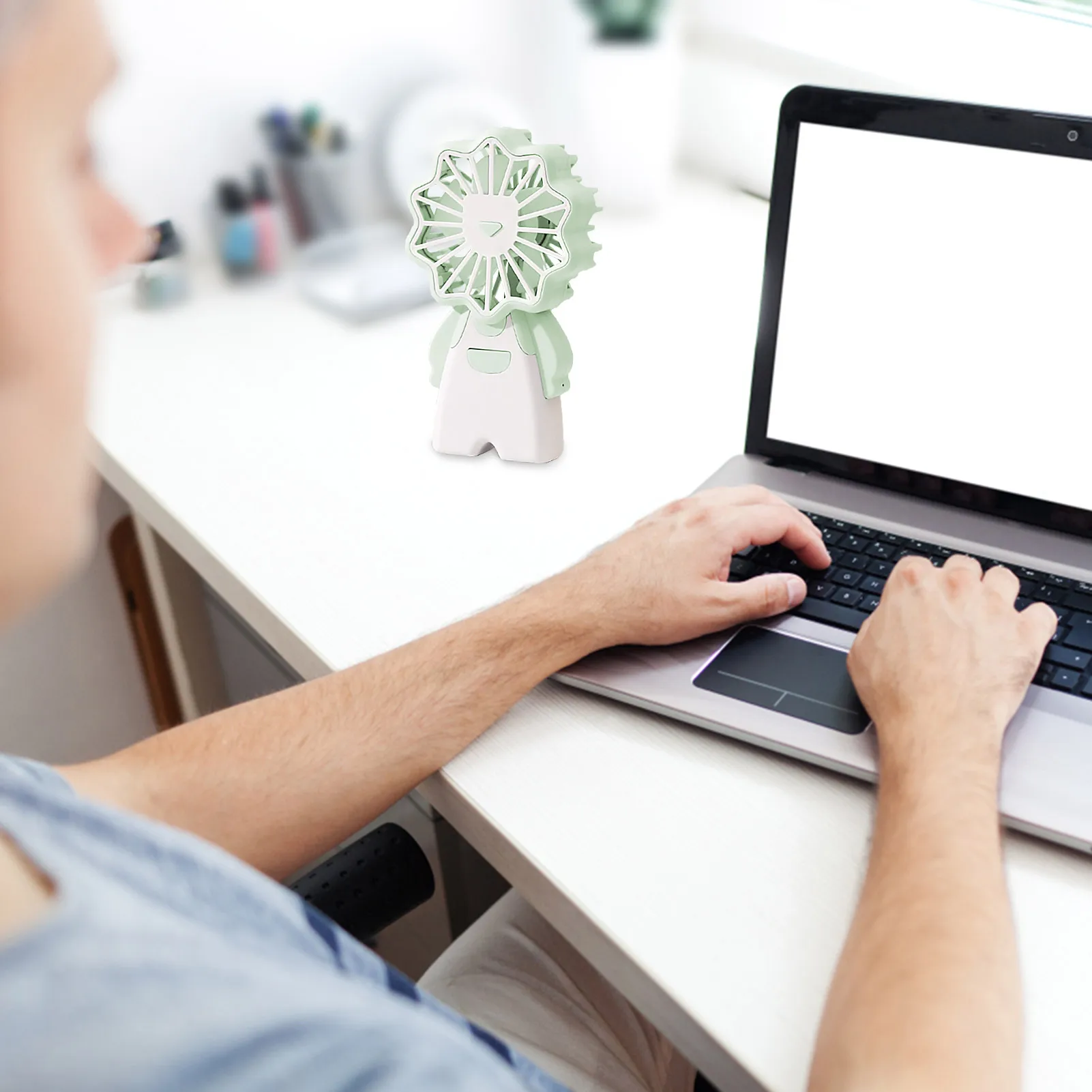 Милый ручной мини-вентилятор в форме льва дизайн маленький Персональный