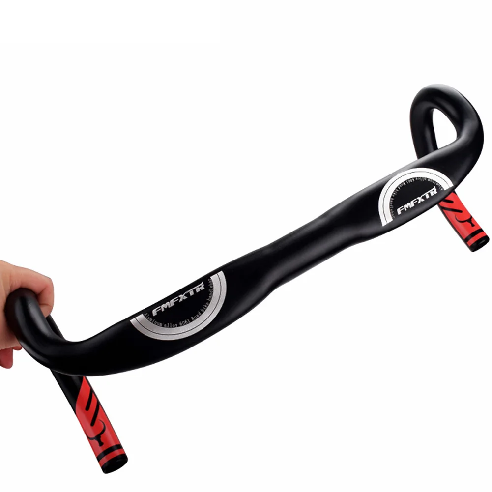 

Road Bike Handlebar Reduce Resistance Bent Bar Strengthen Drop Bar 31.8* 420mm Aluminum Alloy Resistance Bent Handlebar Bike Acc