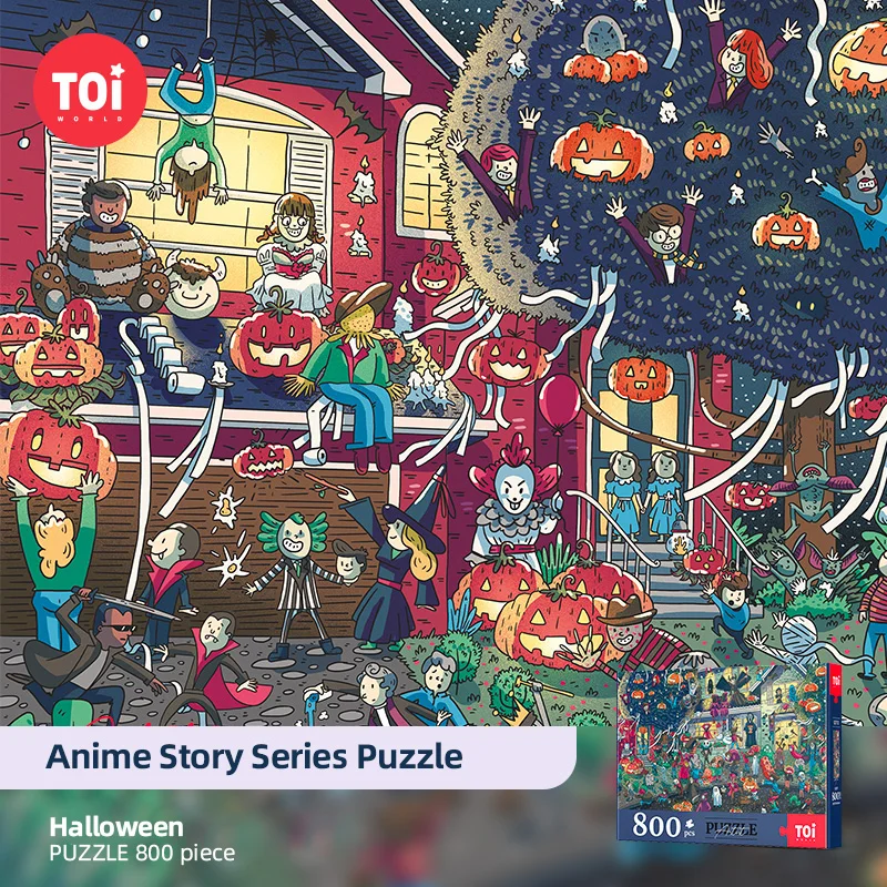 

800pcs halloween teenager paper puzzle jigsaw friends dinner leisure and entertainment party essentials
