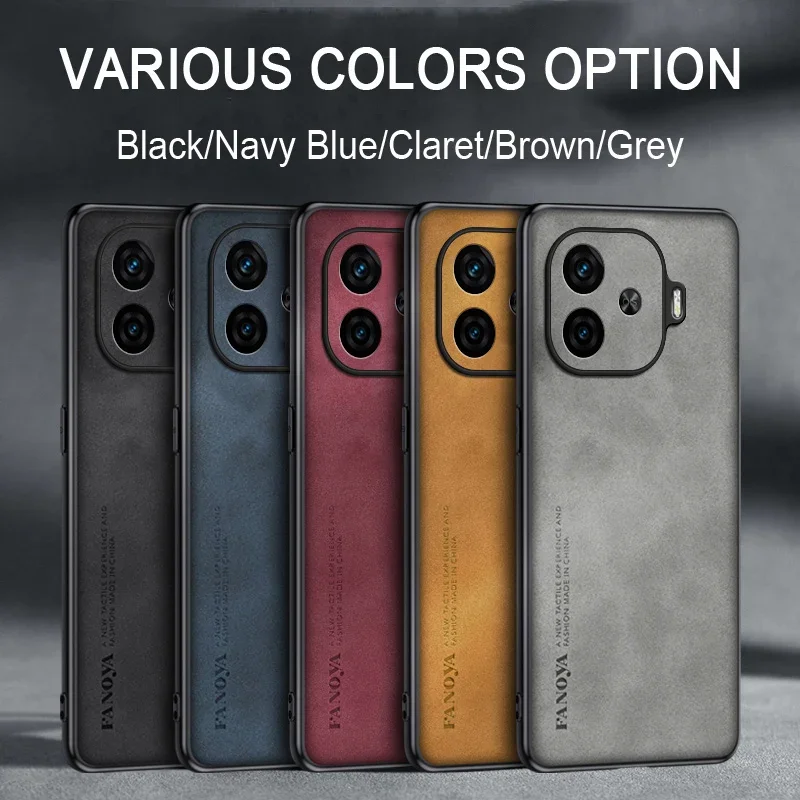 Кожаный силиконовый чехол для Vivo IQOO Z9 Turbo Plus Skinsheep Z9S Z9X + противоударный матовый