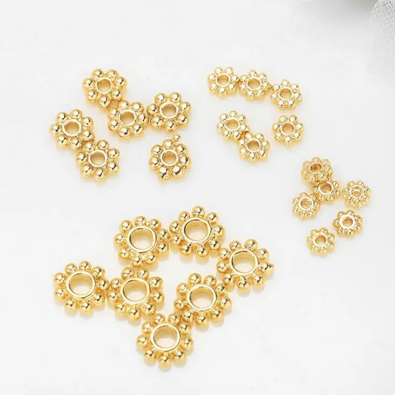 Бусины из латуни с золотым покрытием 4 мм 5 6 14 к |