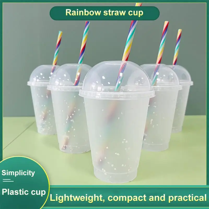 

Portable Plastic Tumbler Juice Drinking Color Changing Confetti Matte Finish Coffee Mug With Lid And Straw For Kitchen Bar