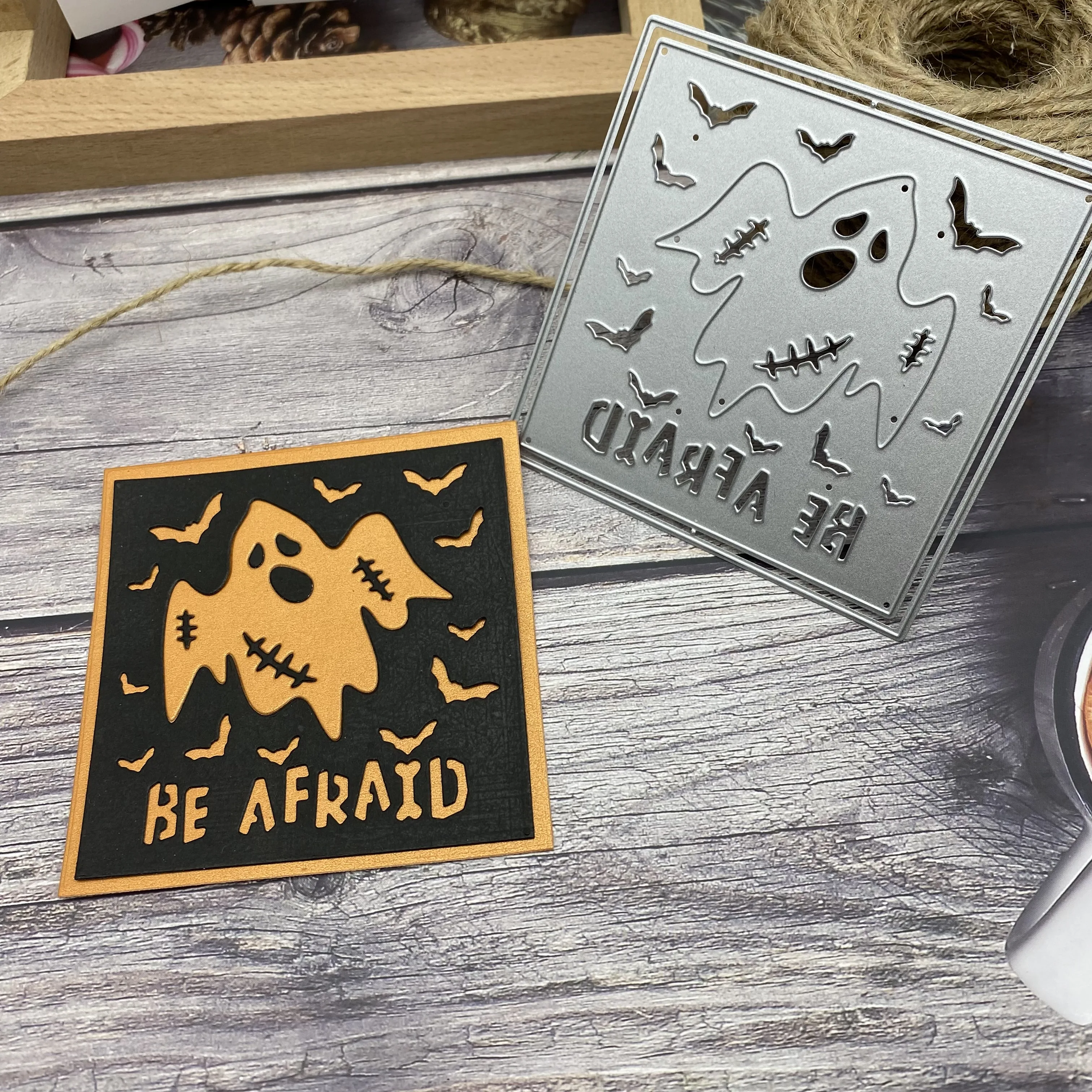 

Прямоугольная рамка для Хэллоуина, металлические штампы, трафареты для изготовления карт, скрапбукинга, «сделай сам», подарочные бумажные изделия, Новое поступление 2023