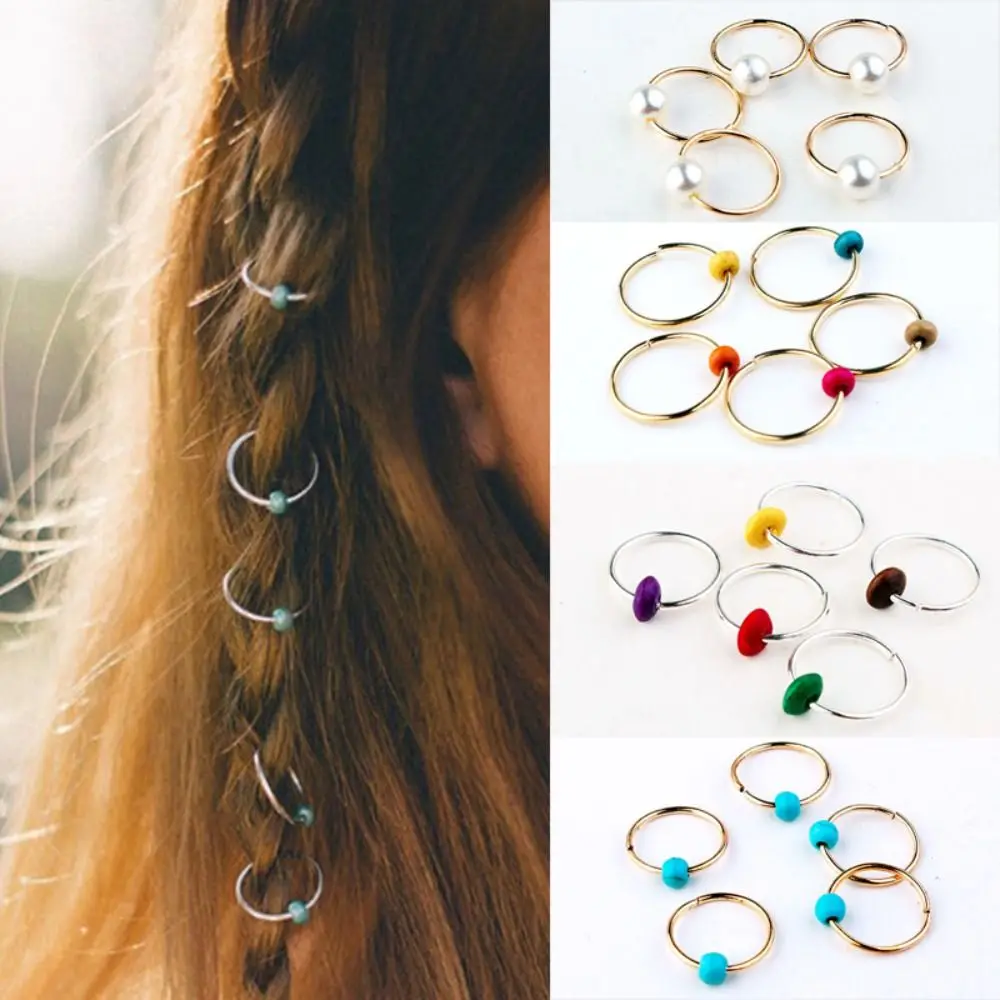 Ful Dread Dreadlock Beads Turquoise Hip-hop Clips Cuffs Rings Daily