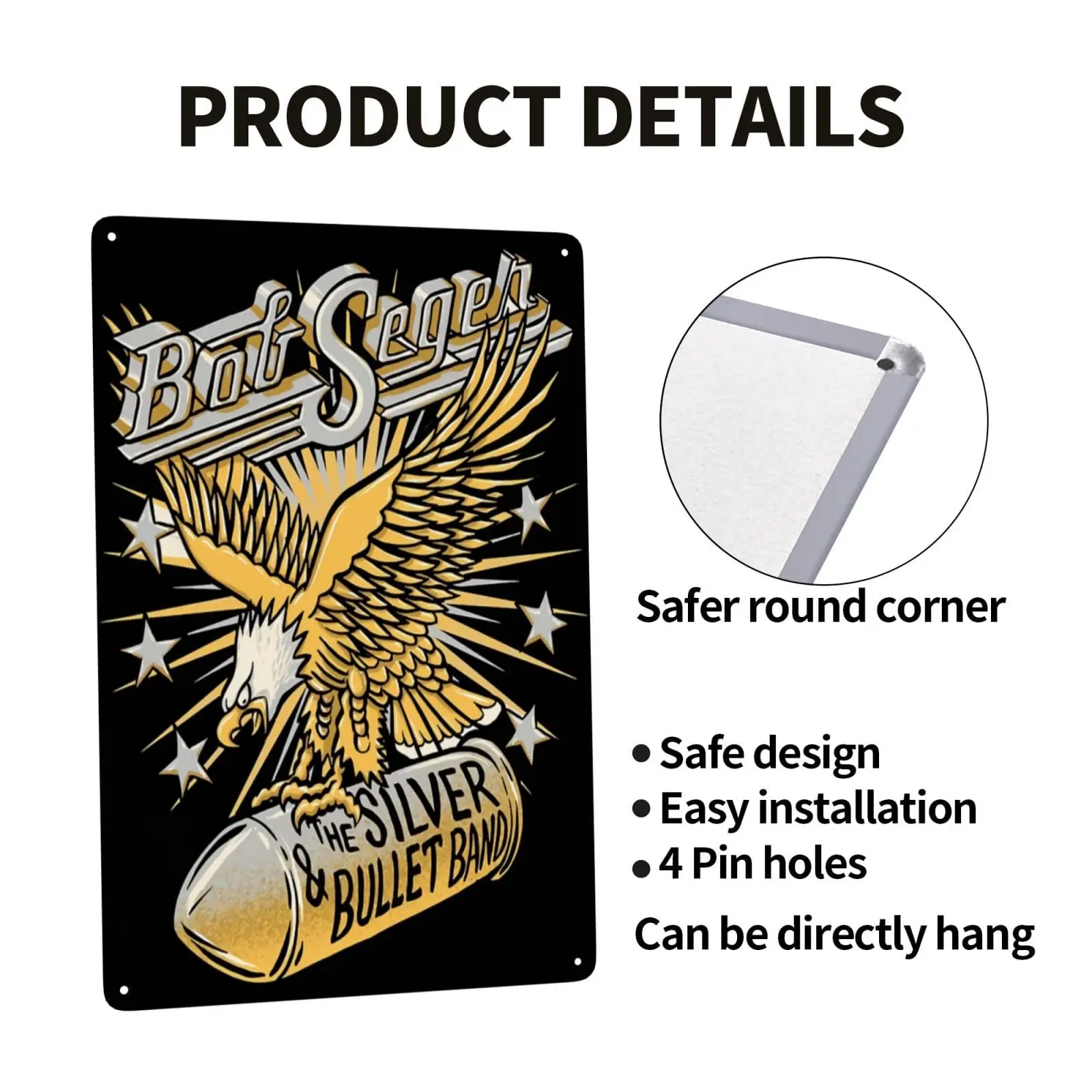 Металлический жестяной знак GOTENTI Боб певец Сегер винтажный Настенный декор