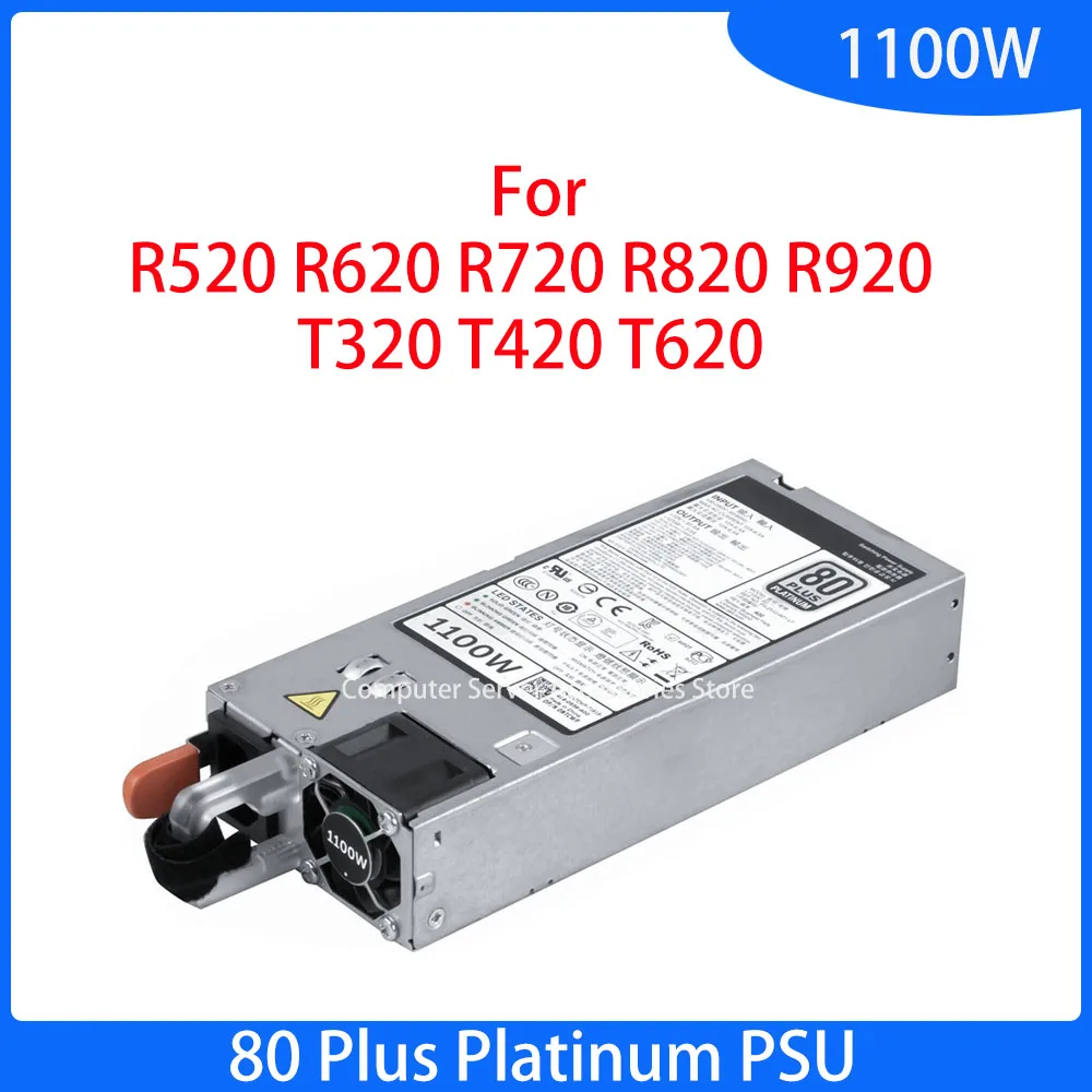 90% новый для R520 R620 R720 R820 R920 T320 T420 T620 сервер 1100 Вт 80 plus Платиновый блок питания GYH9V GDPF3 NTCWP 0NTCWP