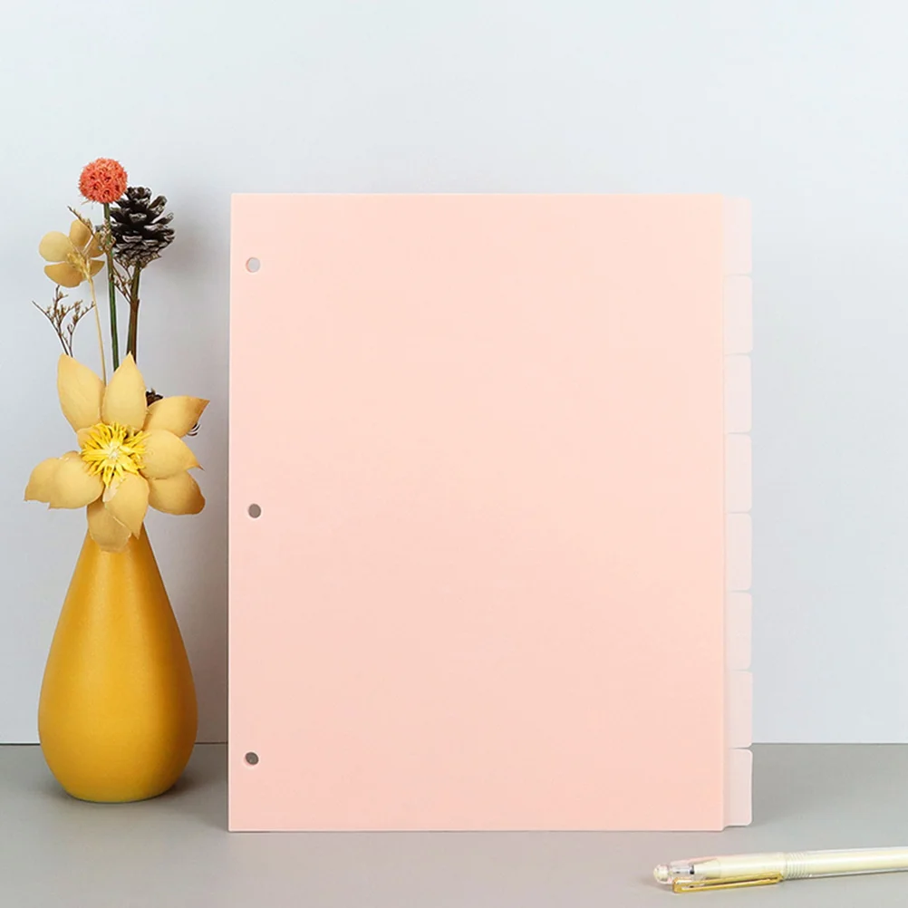 

8 Sheets Core Handbook Separator Plastic Adhesive Binder Separators Pvc Dividers