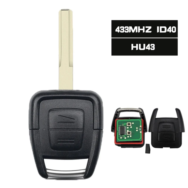 

Чип KEYECU DELPHI 433 МГц ID40 для Opel Vauxhall Vectra Zafira, дистанционный брелок OP1 24424723 с HU43 HU100 YM28 HU46, пустое лезвие