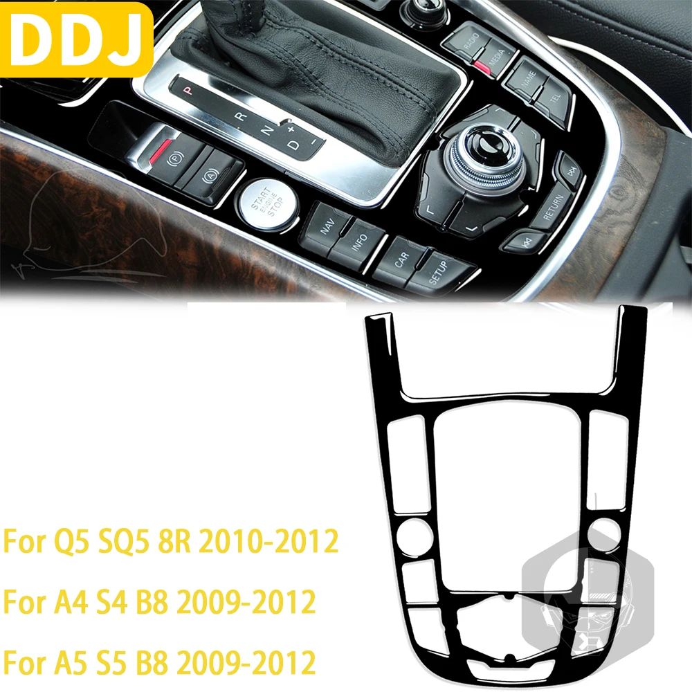 

Для Audi Q5 SQ5 8R 2010-2018 A4 S4 B8 A5 S5 2009-2016 Автомобильные аксессуары Черный интерьер Автомобильная панель переключения передач Наклейка Пластик