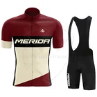 Новинка 2022, летний мужской комплект из джерси MERIDA с коротким рукавом для езды на велосипеде, спортивная одежда для езды на горном велосипеде, комплект для езды на велосипеде, шорты с нагрудником