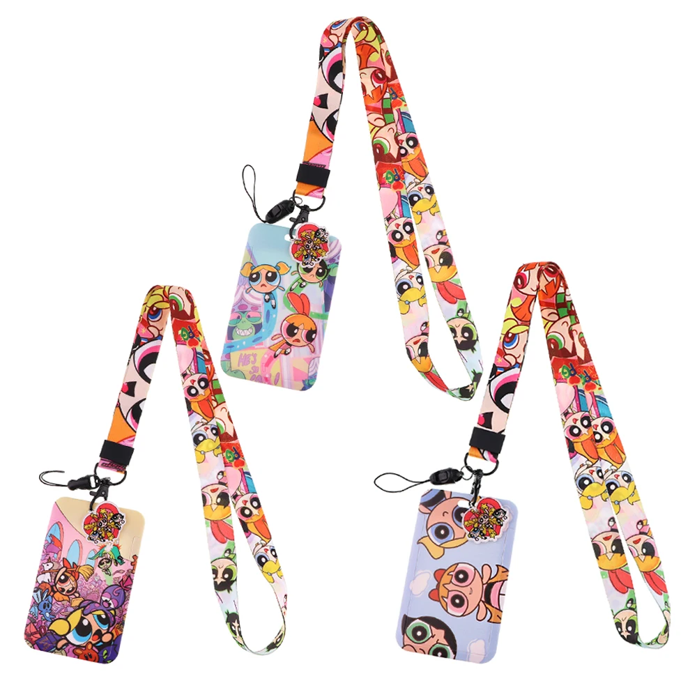 

YQ1153 Cartoon Girls Necklace Lanyard Anime Keychain for Phone Case Keys ID Badge Holder Neck Strap Key Cord Lariat Kid Gift
