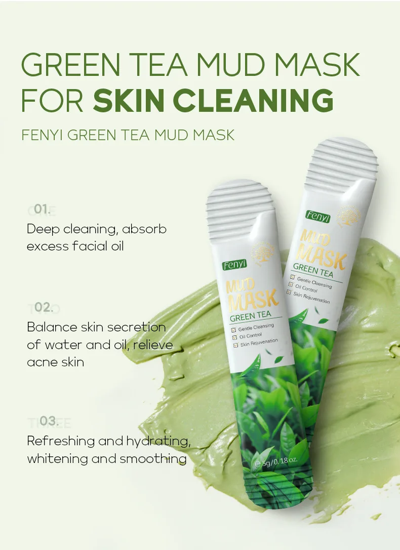 LAIKOU &amp Fenyi Маска с зеленым чаем лечение акне удаление черных точек очищающая