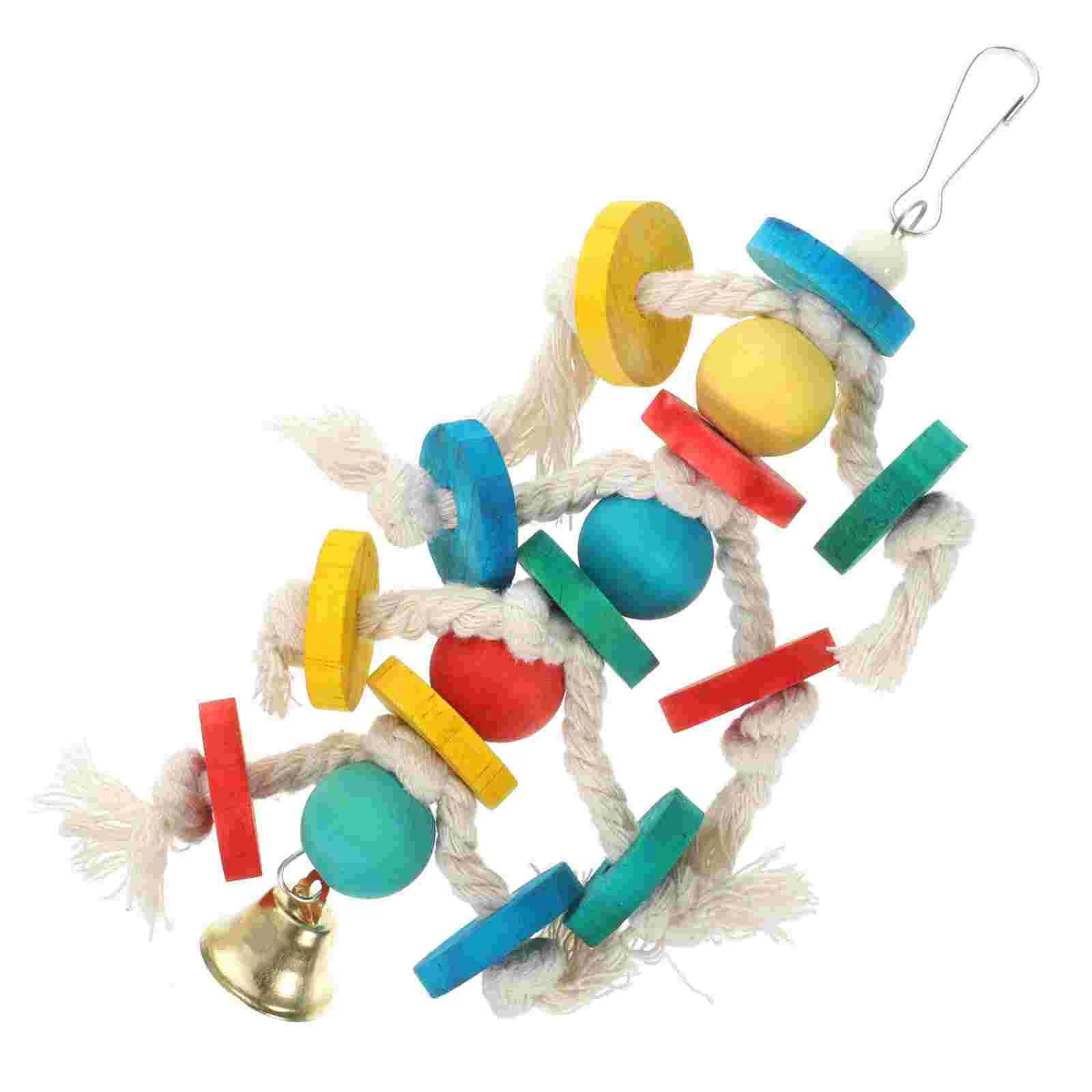 

Parrot Chewing Toy Hanging Bird Beak Grinding Plaything Wooden Parakeet Biting Toy Bird Chew Toy