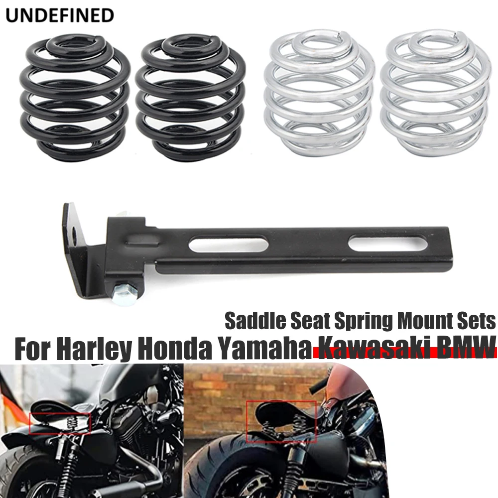 

For Harley Bobber Chopper Cafe Racer Custom Sportster XL883 Dyna Motorcycle Solo Seat Mount Bracket 2" Seat Springs Mounting Kit
