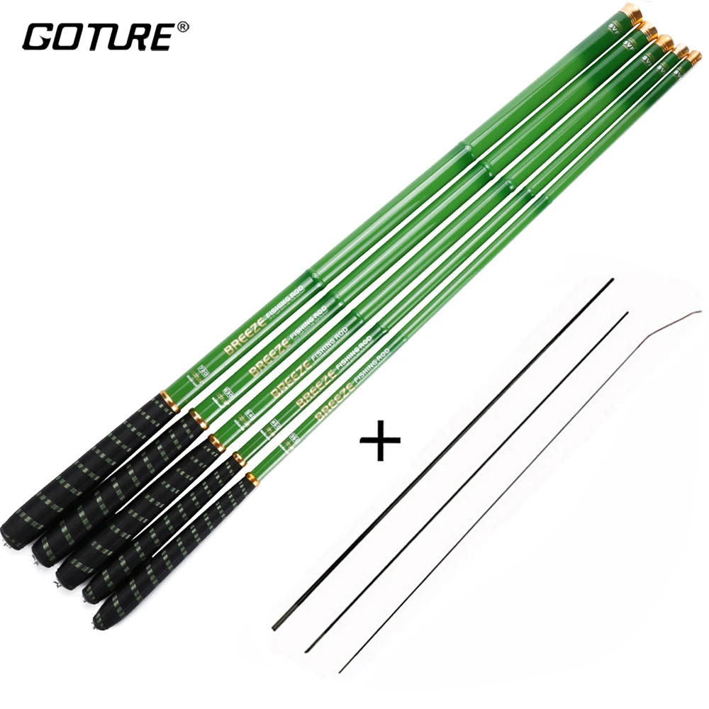 

Goture BREEZE Ultra Light 3:7 Carp Fishing Rod 3.6M-7.2M 32T Carbon Fiber Green Color Stream Telescopic Tenkara Fishing Rod