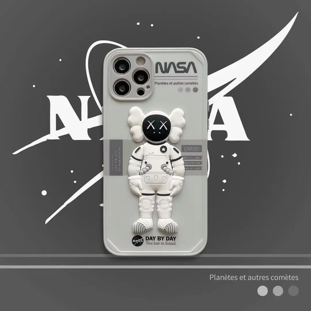 

Creative Fashion Trend Cool Space Suit Astronaut Doll Cover for IPhone 11 12 13 Pro X XR XS Shockproof Phone Case IPhone 13 Case