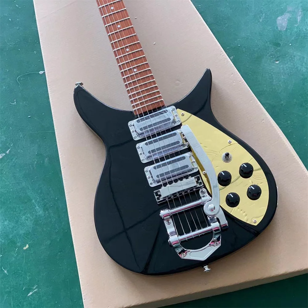 

325 Electric Guitar with 3 Mini Humbucker Pickups, 527mm Scale length, Black color Guitarra, Chrome Hardware Guitars Guitarra