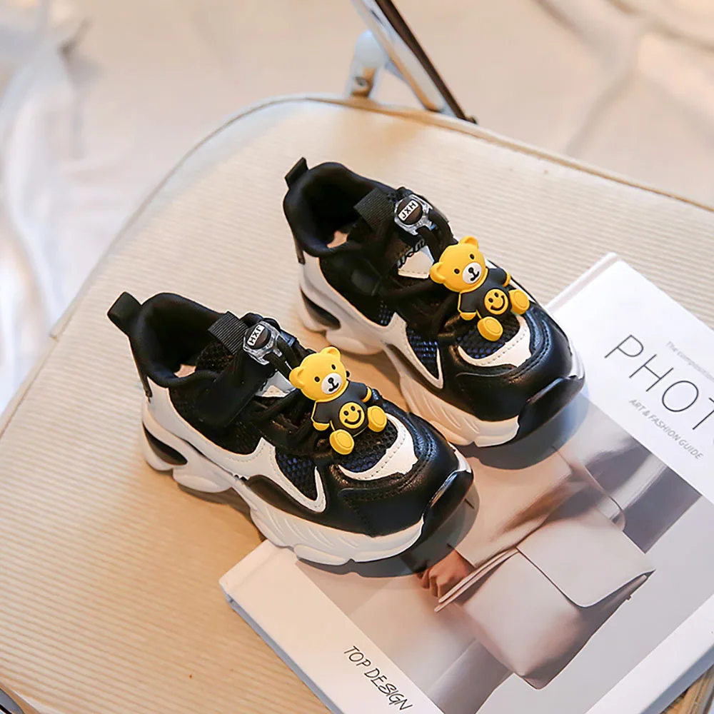 

Summer Sport Shoes For Children Korean Style Cute Cartoon Boys Girls Running Footwear Soft-soled Breathable Sneakers For Kids