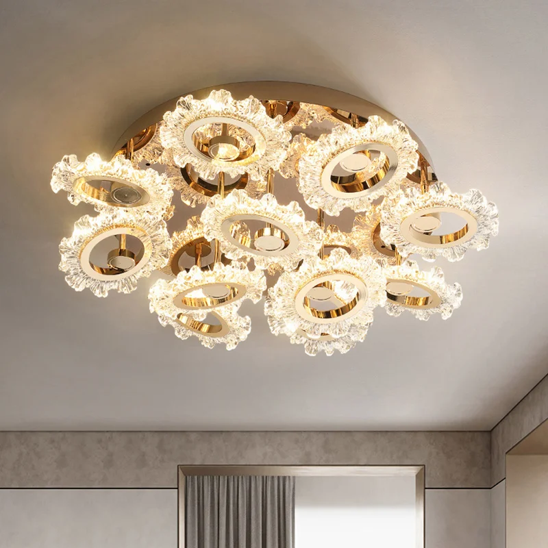 

Nordic Crystal LED Ceiling Lights Indoor Lighting For Home Decor Corridor Aisle Stairs Bedroom Ceiling Lamp Light Luxury