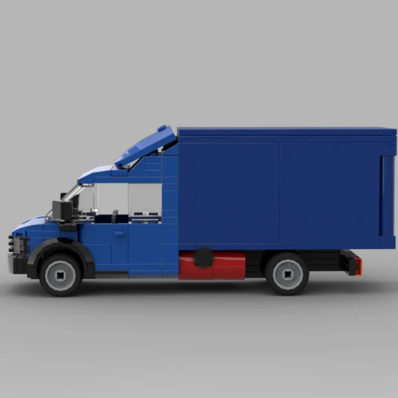 Фото 176 деталей MOC City GAZelle Double Cab Cargo Van, модель из строительных блоков, рождественский подарок, творческое художественное образование, идея для сборки. №2