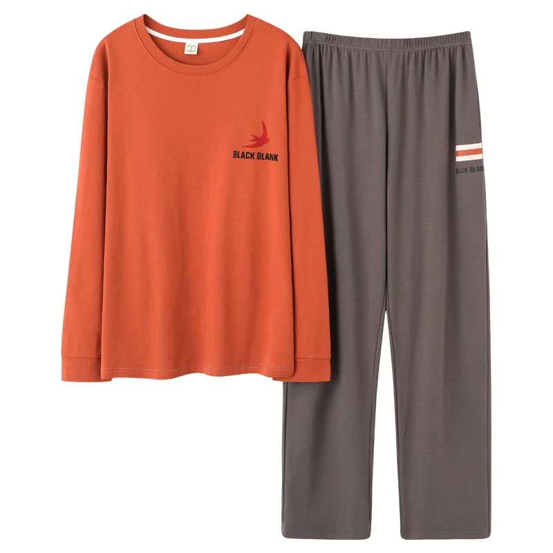 QUHENG Cotton 2022 Autumn Casual  Pajama Sets for Men Long Sleeve Long Pants Sleepwear Pyjama Male Homewear Lounge Wear Clothes