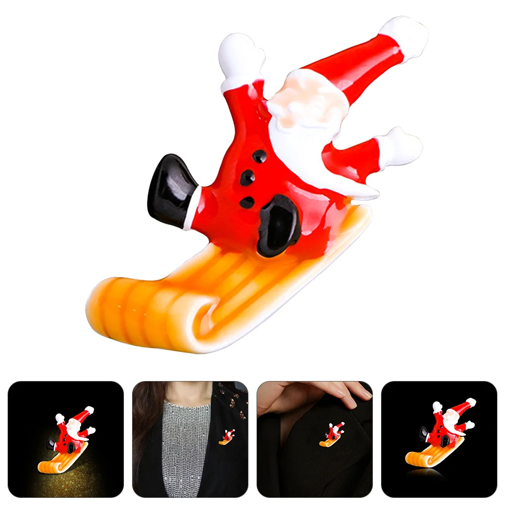 

Christmas Pin Alloy Festival Gift Santa Claus Brooch Clothing Decor