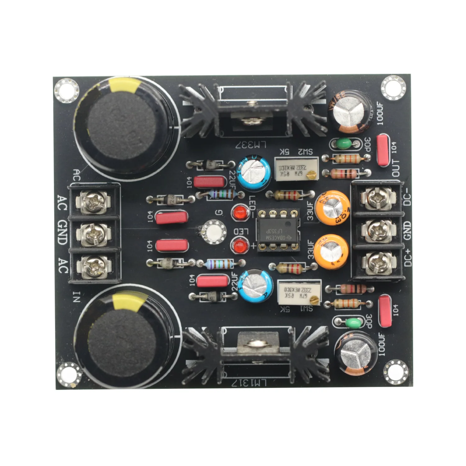 LM317 LM337 Выпрямительный фильтр Плата питания Сервофильтр выпрямления Источник питания Модуль переменного тока в постоянный DIY Аудиоусилители (art.: 3920d341da97c) - 3920d341da97c