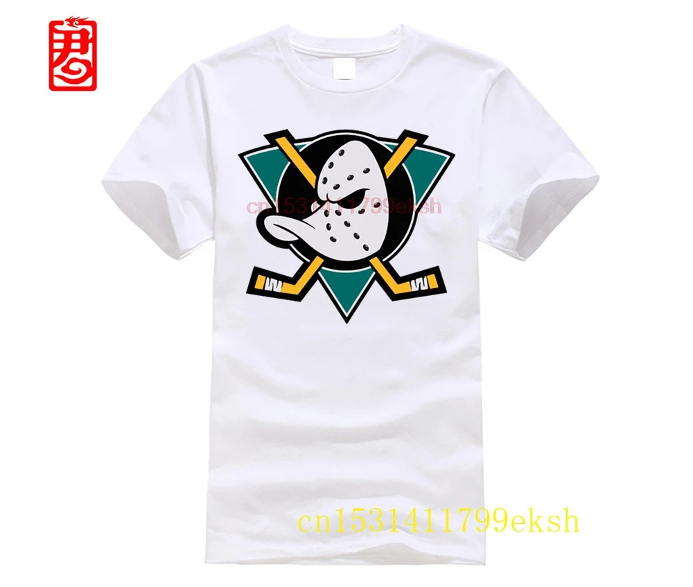 

Oversized t-shirt designer t shirt Mighty Ducks Of Anaheim Logo t-shirt Top Pure Cotton Men T Shirt