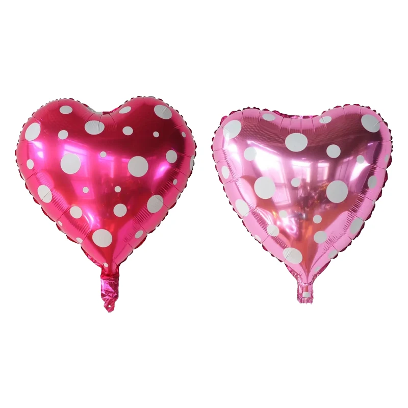 

50Pcs Wedding Decorations Polka Dot Heart Balloons 18inch Red Pink Love Air Globos Birthday Party Baby Shower Home Kids Toy Gift