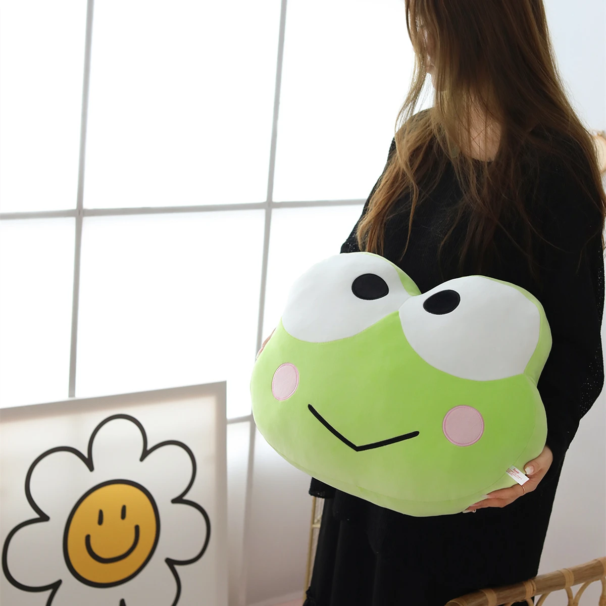 Car Accessories Cute Kero Kero Keroppi Headrest Seat Belt Cover Back Cushion Kawaii Japanese Style Anime Pillow Lovely Xmas Gift images - 6