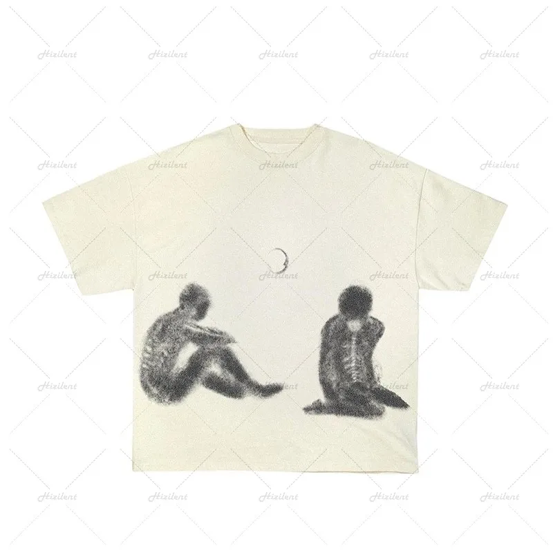 Футболка в стиле Харадзюку для мужчин и женщин топ с принтом готическом уличная