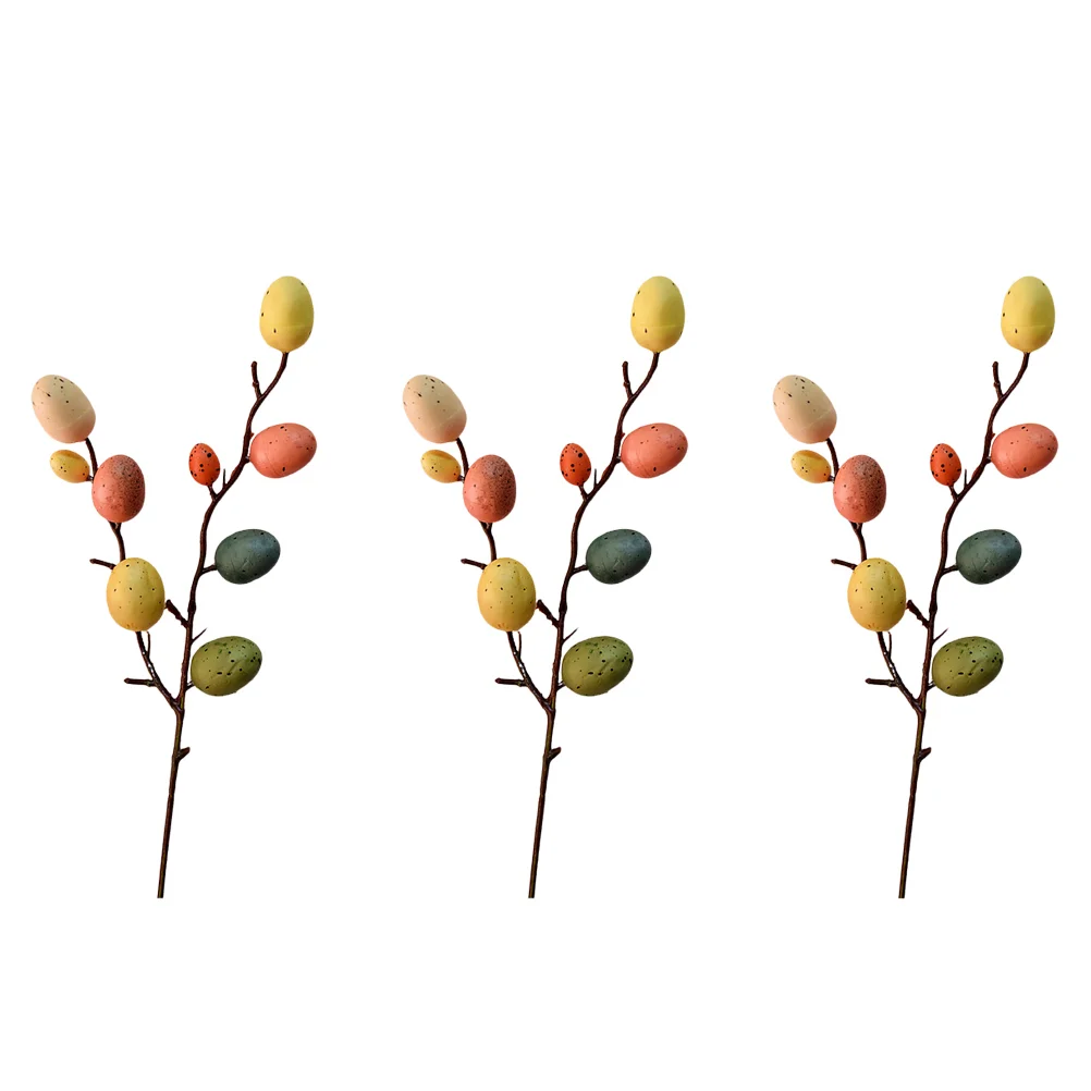 

3pcs Egg Branches Painted Creative Chic Tree Branches DIY Eggs Eggs