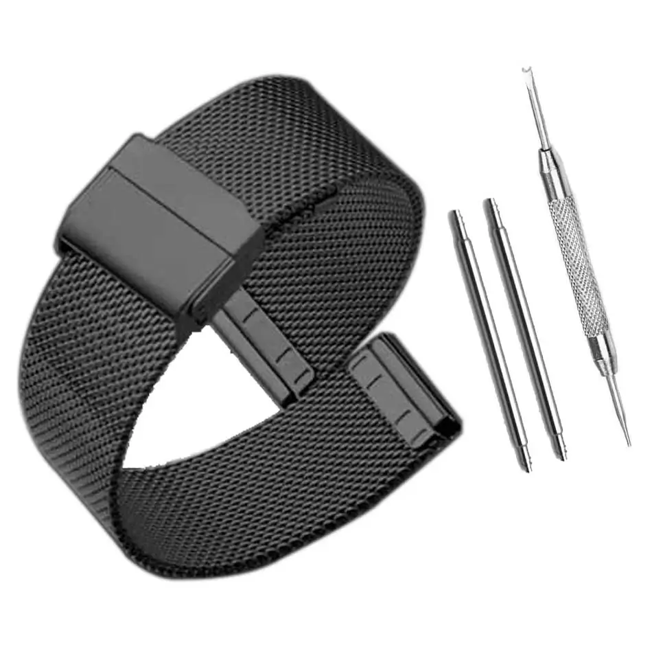 

Ремешок «Миланская петля» для часов, универсальный металлический браслет из нержавеющей стали для dw Samsung, 14 мм 16 мм 18 мм 20 мм 22 мм 24 мм