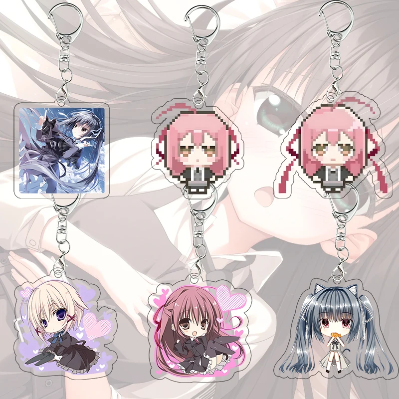 Фото Акриловый брелок Sakura No Toki: пиксельный персонаж Рейка Накамура (Galgame), подвеска для сумки, модный брелок-модель, подарок на день рождения №1