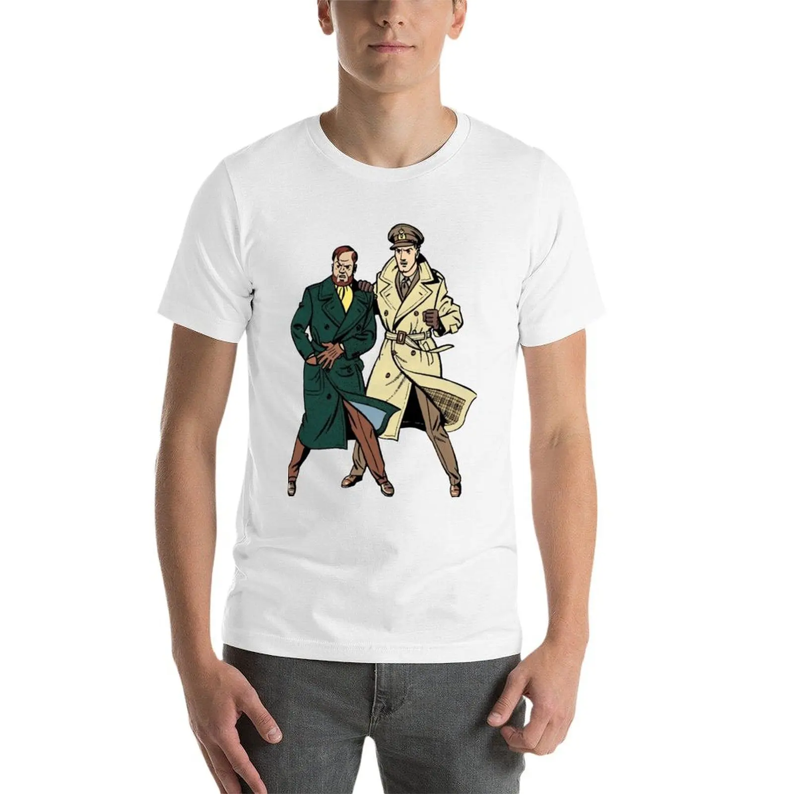Фото Футболка Blake and Mortimer (От The Yellow 'M' (La marque Jaune) с обложкой, футболки с аниме, футболка большого размера №4