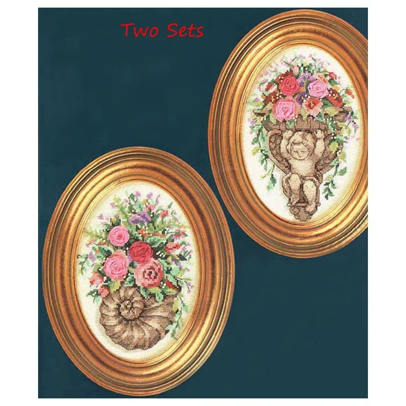 2 комплекта Amishop высококачественный счетный милый набор для вышивки крестом угол