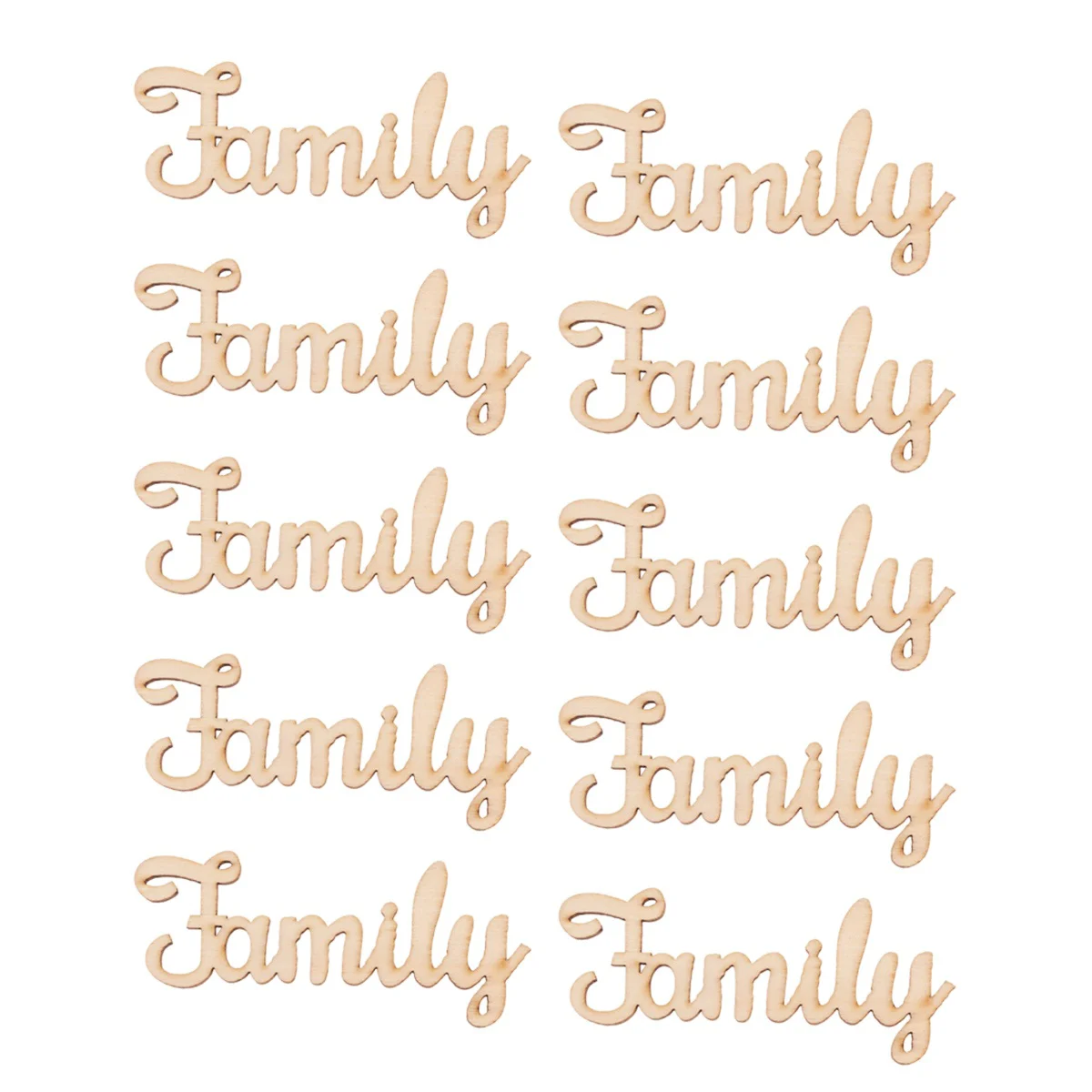 

Family Wood Wooden Decor Sign Wall Letter Cutout Embellishments Slice Ornaments Tag Craft Letters Hanging Crafts Piece Word