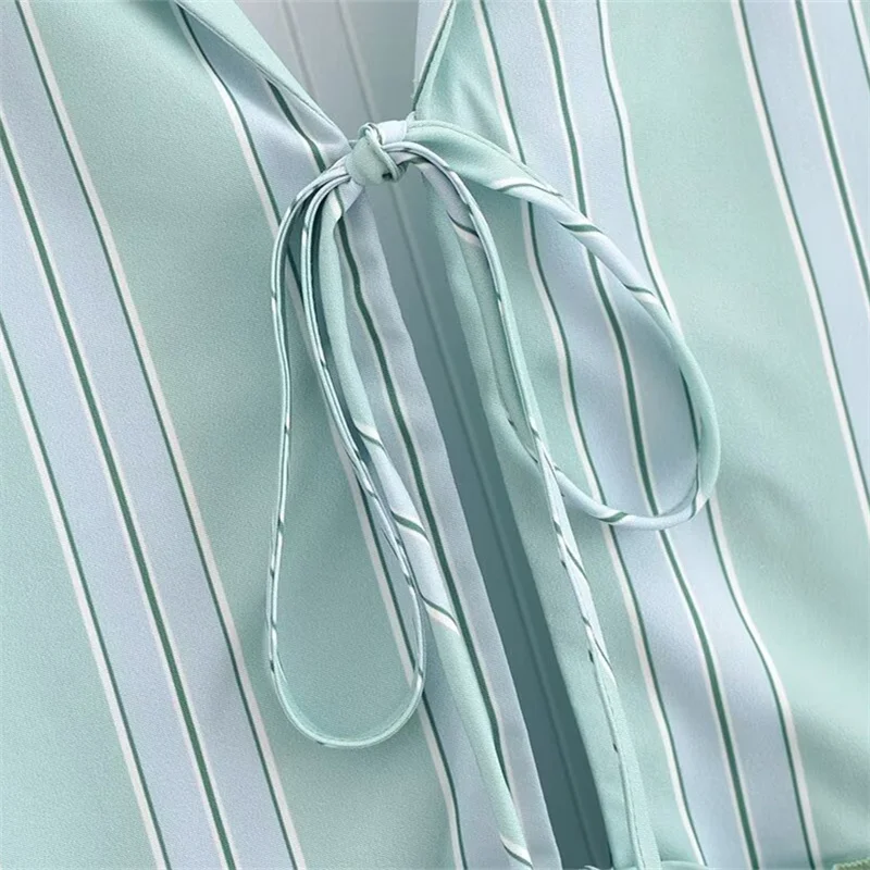 Новинка 2024 женская блузка KEYANKETIAN со шнуровкой и оборками в несколько рядов с