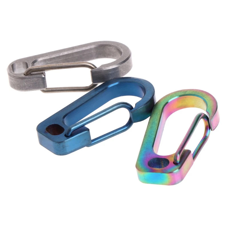 Пружинный брелок с плоским отверстием D пряжка для фонарика карабин инструмент