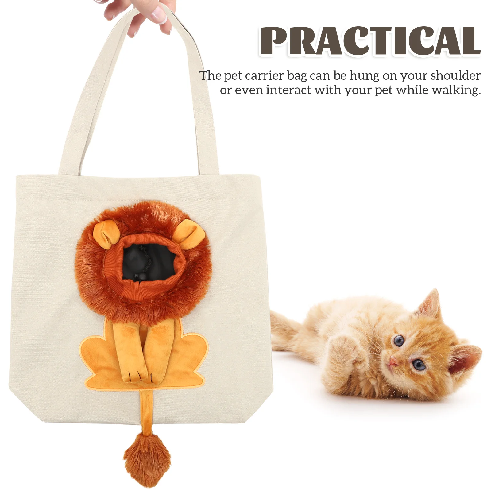 

Shoulder Bag Cat Carrier Canvas Travel Breathable Pet Taking Cage Sling Backpack Dog Small