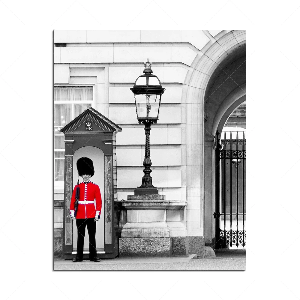 Принты с лондонским ландшафтом украшение для киоска красным телефоном