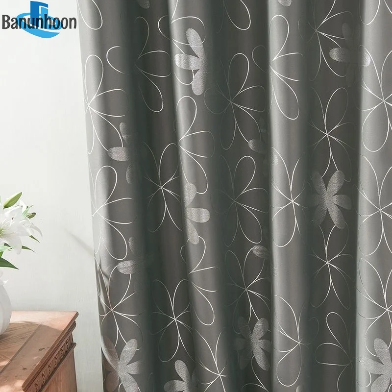 Темно-серые блестящие серебряные Звездные узоры светонепроницаемые занавески s
