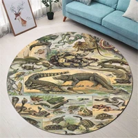 love reptile premium round rug 3d printed rug non slip mat dining room living room soft bedroom carpet 03