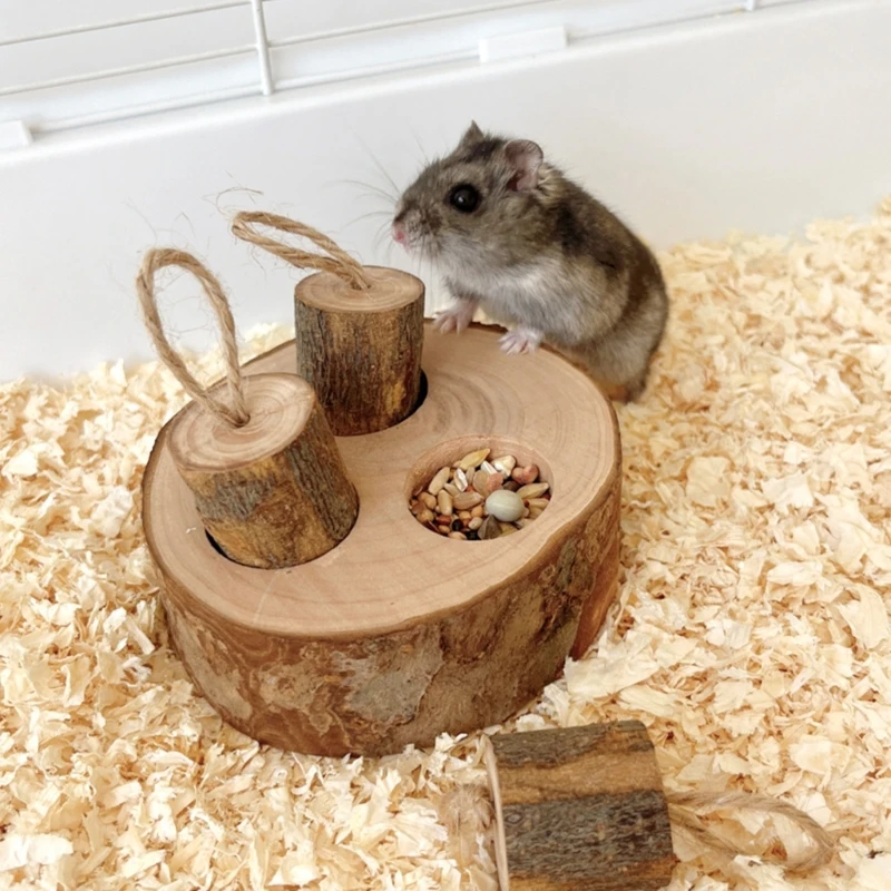 Доска для кормления маленьких домашних хомяков деревянные лакомства кормушка