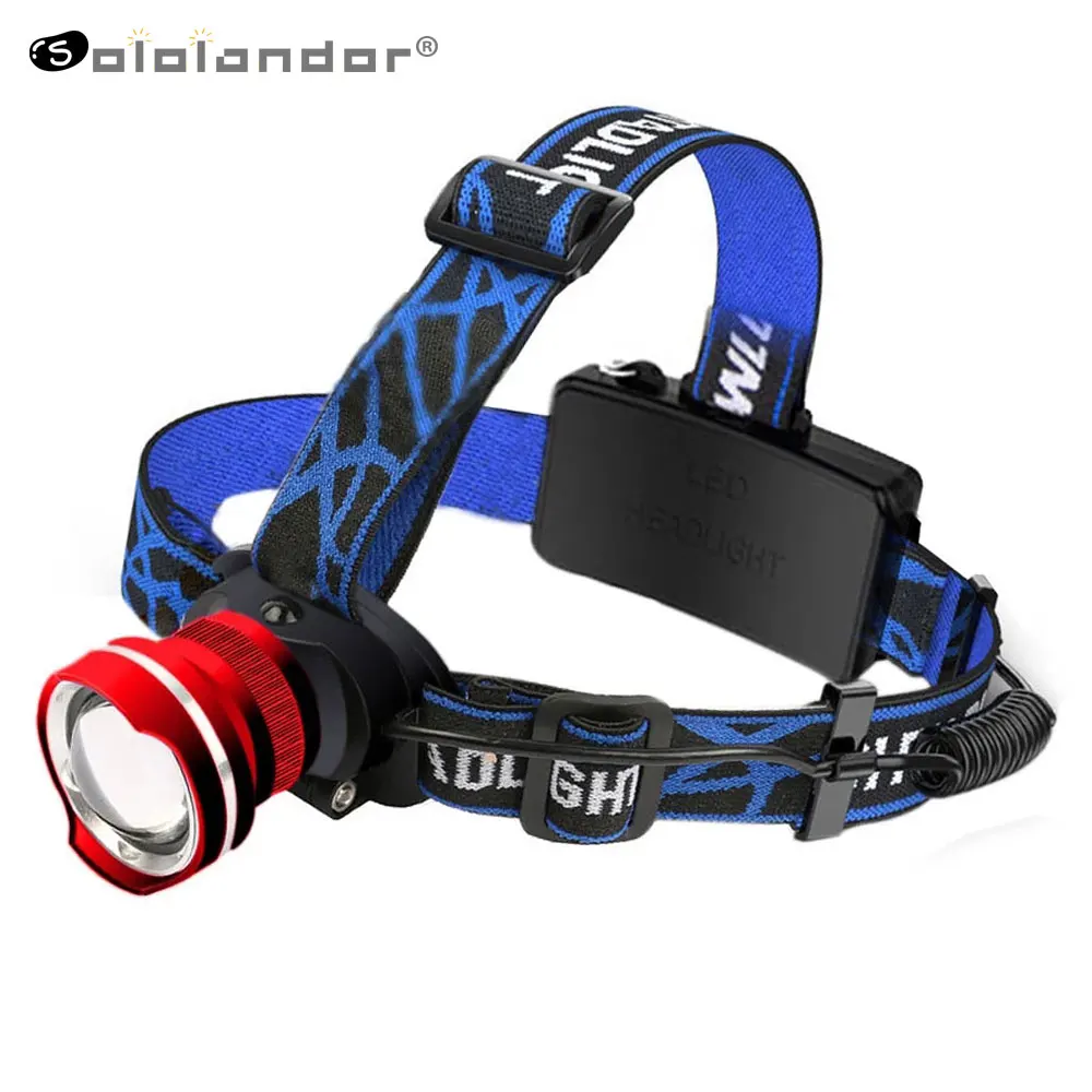 

XML T6 LED Headlamp 3000LM 4-Mode Zoom Powerful RJ-2190 Headlight Rechargeable 18650 Waterproof Head Flash Torch Camping Hunting